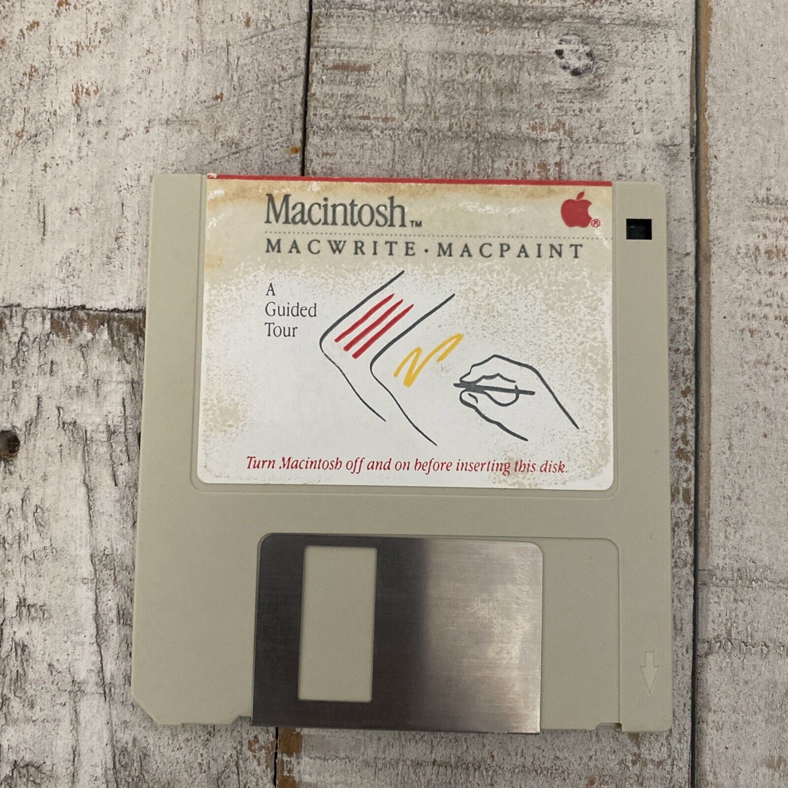 Rare 1984 Macintosh Apple MacWrite and MacPaint Guided Tour Software 128K Mac