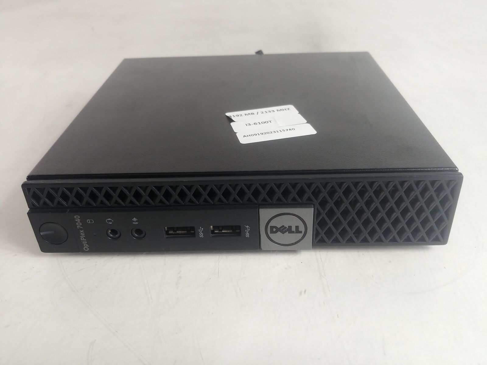 Dell OptiPlex 7040 Micro Core i3-6100T 3.20 GHz 8 GB DDR4 Desktop MFF No HDD
