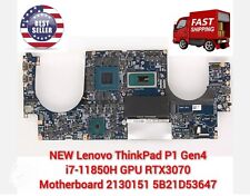 NEW Lenovo ThinkPad P1 Gen4 i7-11850H GPU RTX3070 Motherboard 2130151 5B21D53647 picture