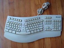 Vintage Microsoft Natural Keyboard 59758 Ergonomic Wired PS/2 (not USB) picture