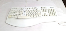 Vtg Microsoft Natural Ergonomic PS2 Keyboard WHITE picture