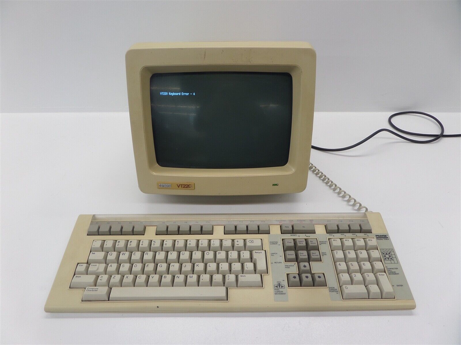 Vintage DEC Digital VT220 Terminal Computer Monitor w/ Keyboard