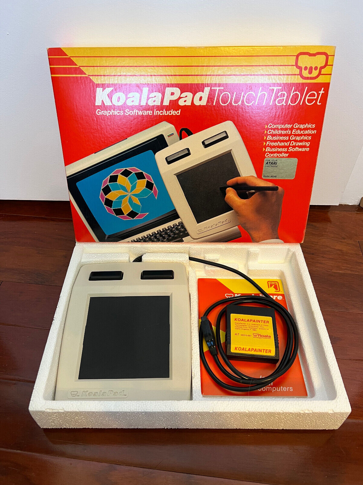 Atari KoalaPad Touch Tablet with Cartridge, Manual, & Box (No Stylus) - TESTED