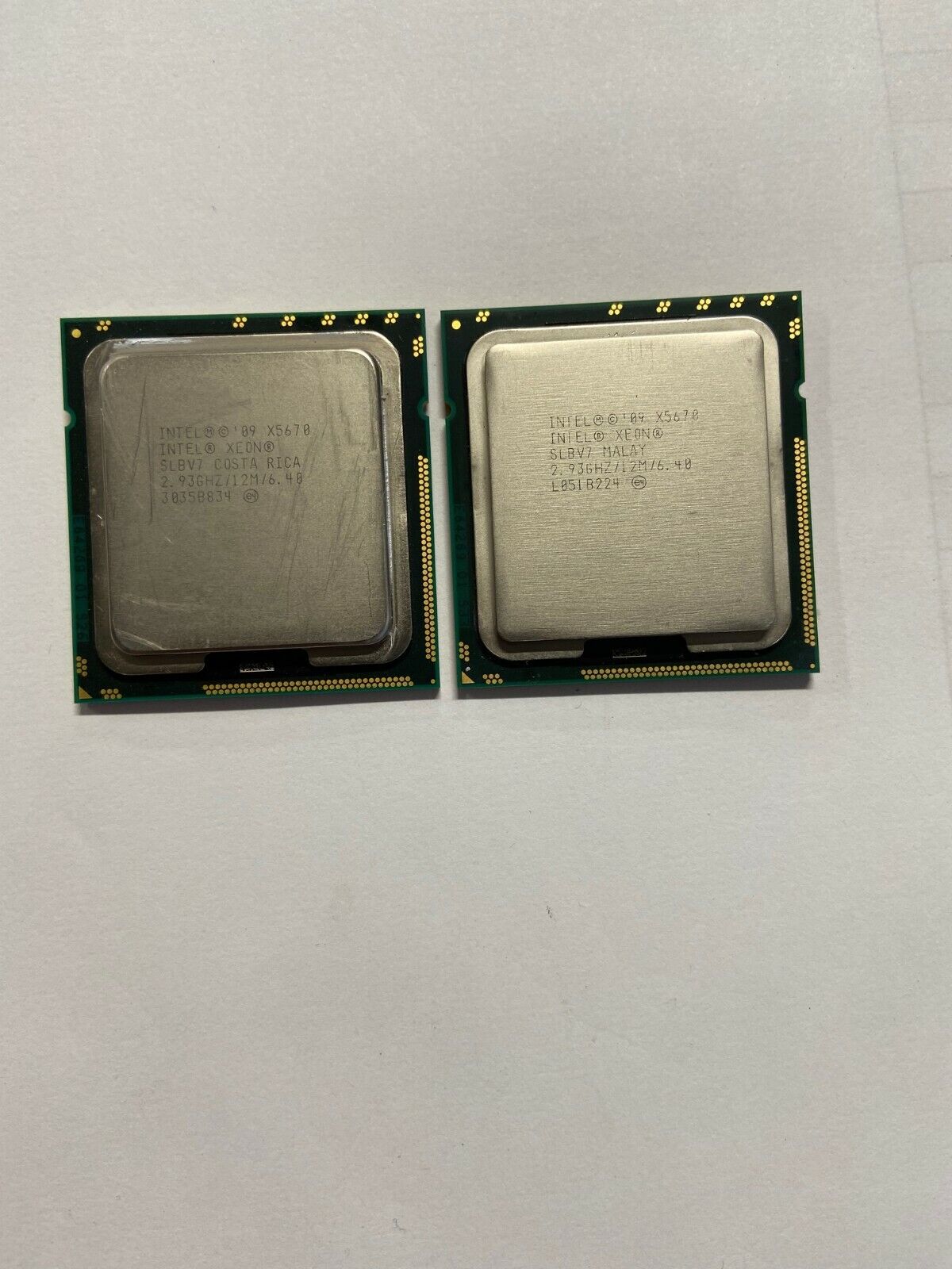 MATCHED PAIR Intel Xeon X5670 2.93GHz 12MB 6-Core LGA1366 CPU Processor SLBV7