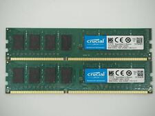 Lot of 2 CRUCIAL 8GB DDR3L-1600 UDIMM Desktop Ram /Memory -CT102464BD160B.C16FED picture