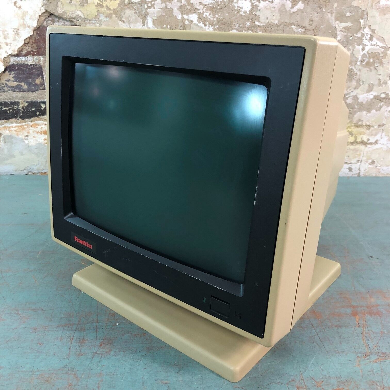 Vintage Franklin Ace MG-120TS Green Monochrome CRT Computer Monitor Apple Clone