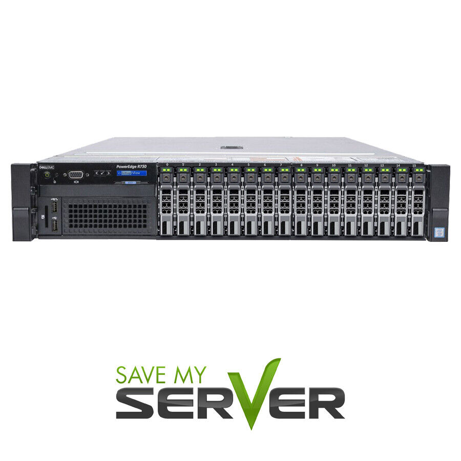 Dell PowerEdge R730 Server | 2x 2640 - V4 = 20 Cores | 64GB | 16x Trays