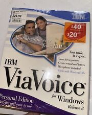 NEW VINTAGE Old Stock IBM ViaVoice for Windows Release 8 Personal Edition CD-ROM picture