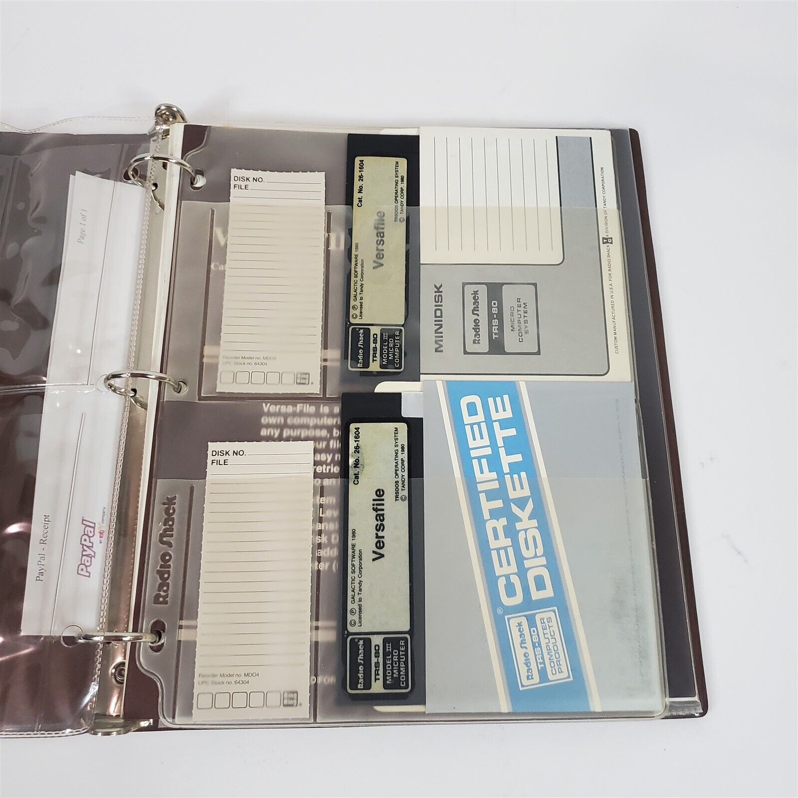 Vintage 1980 Original Radio Shack TRS-80 VERSA-FILE Software & Manual 26-1604