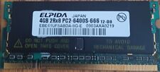 ELIPDA 4GB 2Rx8 PC2-6400 Non-ECC Unbuffered Laptop Memory RAM EBE41UF8ABDA picture