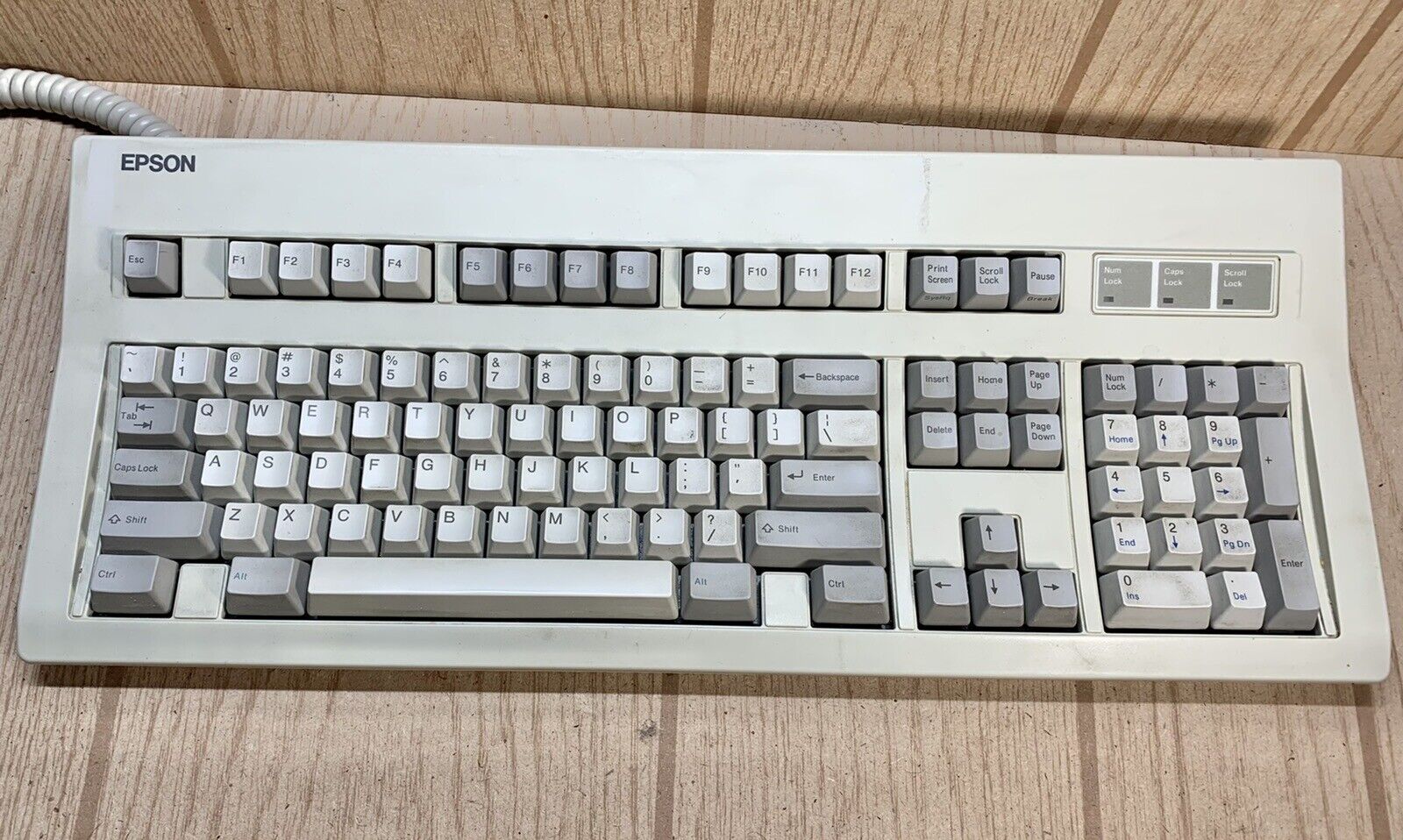 Vintage Epson Q203A Mechanical Computer Keyboard Exct