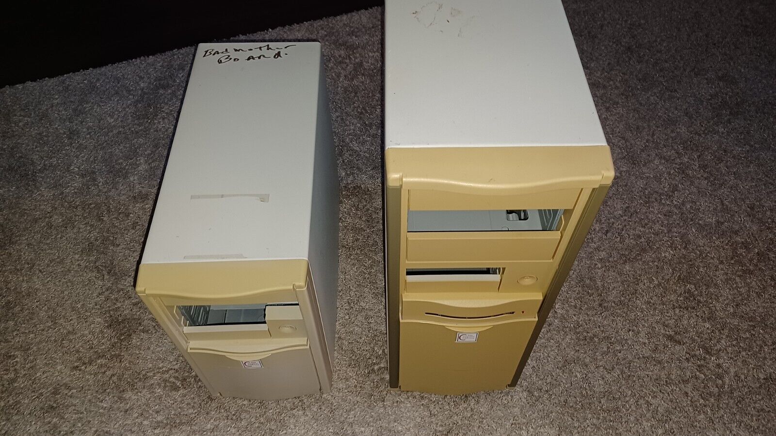 Vintage 386 486 Computer cases lot of 2