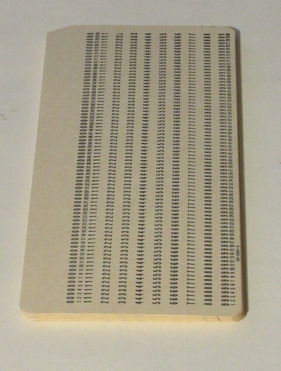 25 Mainframe Computer Punch Cards Vintage \