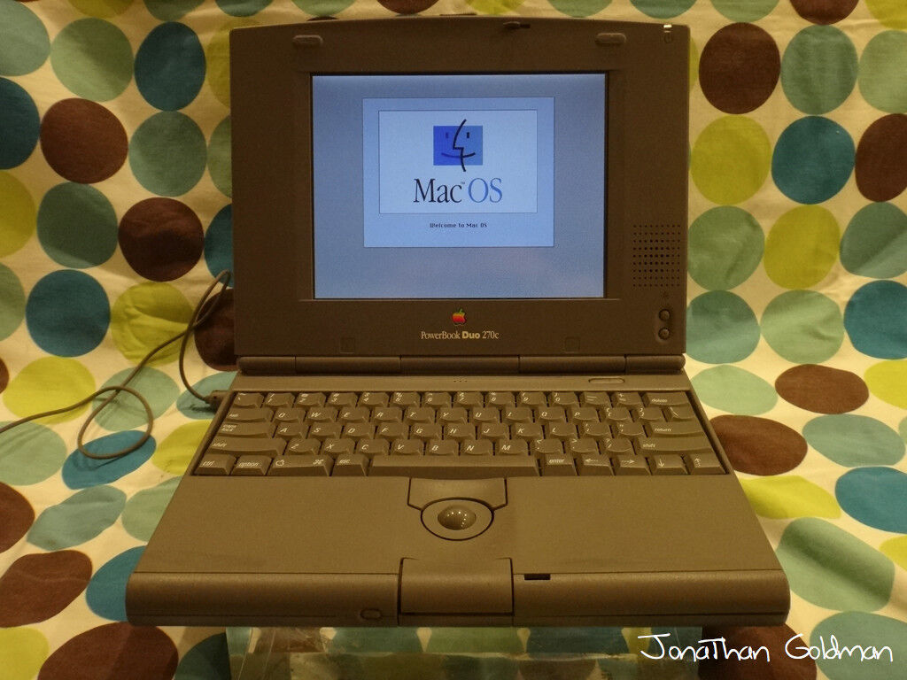 Apple Macintosh PowerBook Duo 270c 68030 12MB RAM 240MB HD Mac OS 7.6.1 Vintage