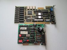 VINTAGE Trident TVGA 8800CS Chip VGA ISA Graphics Card AND ISA Serial Card 286 picture
