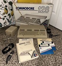 Commodore 128 Computer Tested w/Original Box Disks Power Supply Cables Books picture