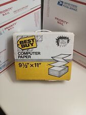 Best Buy Boxed Vintage Continuous Feed Dot Matrix Printer Paper 1000 Sheets picture