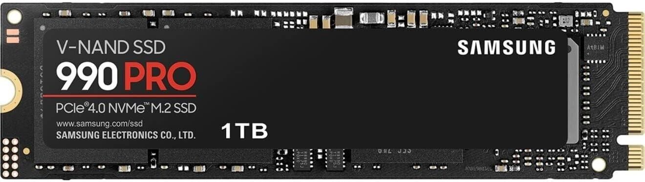 SAMSUNG 990 PRO M.2 2280 1TB PCIe 4.0 NVMe V-NAND SSD MZ-V9P1T0B/AM