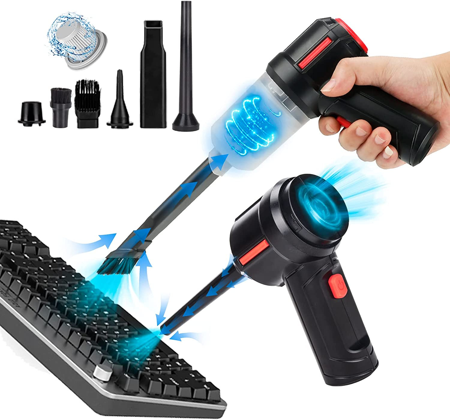 Air Duster - Computer Vacuum Cleaner - for Keyboard Cleaning- Cordless Canned 
