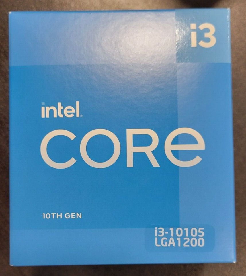 NEW BOX Intel i3-10105 3.7GHz CPU 6MB L3 Cache 4 Cores Processor LGA1200 SRH3P