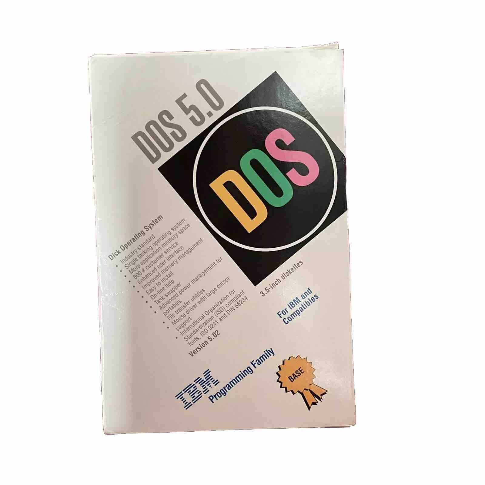 Vintage 1992 IBM DOS 5.0 Disk Operating System