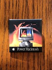 Vintage Apple Computer Employee Pin Back Button, Mac Power Macintosh Line, 7100 picture