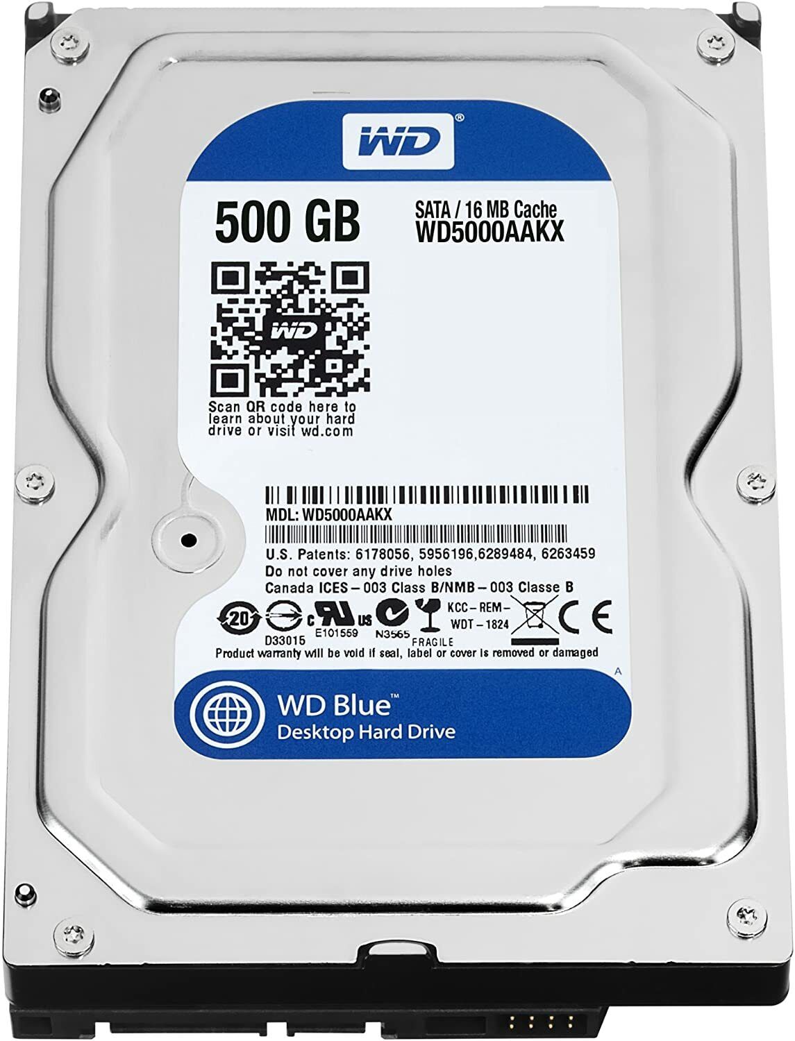 Western Digital WD5000AAKX 500GB 7200RPM 6Gb/s 3.5in SATA Hard Drive