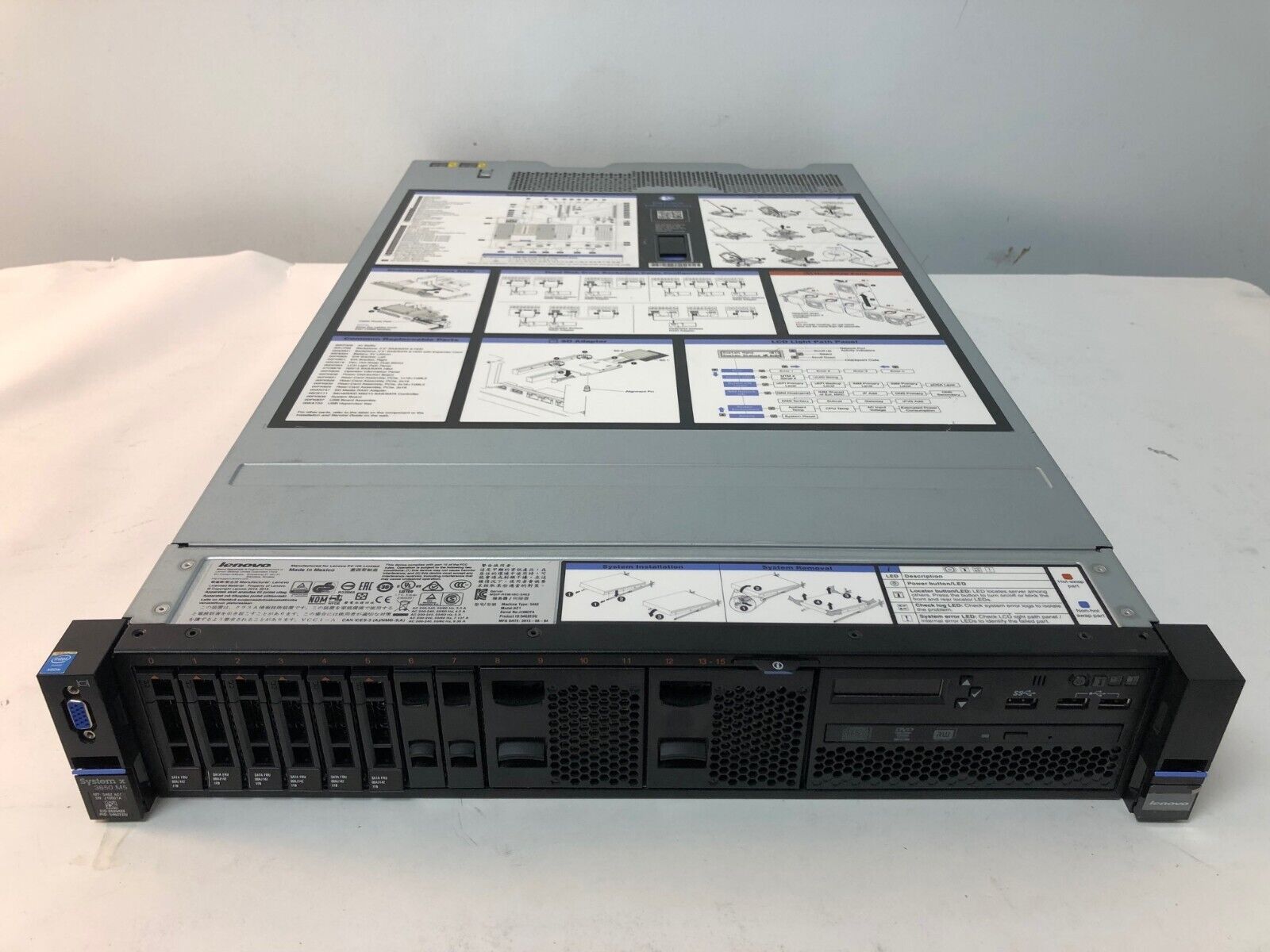 IBM X3650 M5 5462-AC1,2 X E5-2640V3 2.6GHZ 8C, 32GB, DUAL 750W, 2 X 1TB SERVER 