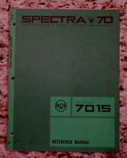 Vintage SPECTRA 70 RCA Processor 70/15 Ref Manual Data Processing Dated 1965 picture