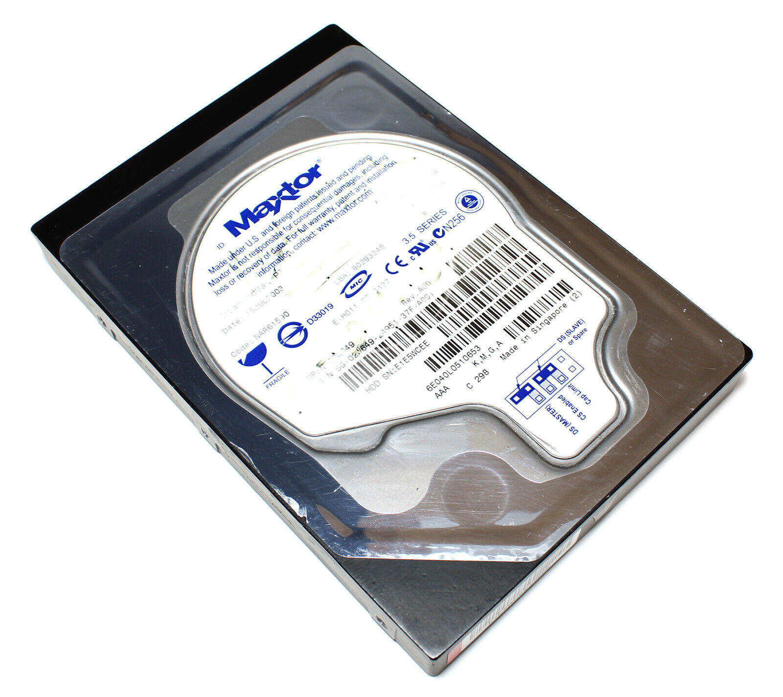 Vintage Maxtor DiamondMax Plus 8 40GB 7200 RPM Hard Drive 3.5 in HDD IDE ATA/133
