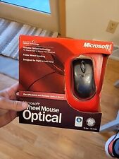 Microsoft Wheel Mouse Optical Mouse Black (Factory Sealed Retail Box) - Vintage picture