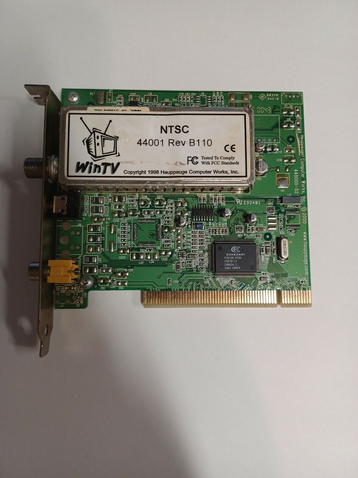 WinTV NTSC 44001  REV B110  Tuner Card - RETRO PC ITEM