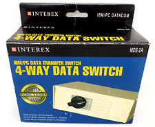 Vintage Interex 4-Way Data Transfer Switch IBM/PC Datacom MDS-2A NEW picture