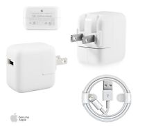 Apple 12W USB Power Adapter Genuine OEM Wall Charger Lightning Cable iPad 5 6 7 picture