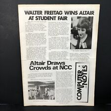 Vintage Computer Notes Newsletter Altair MITS Jun 1976 Vol.2 Issue 1  picture