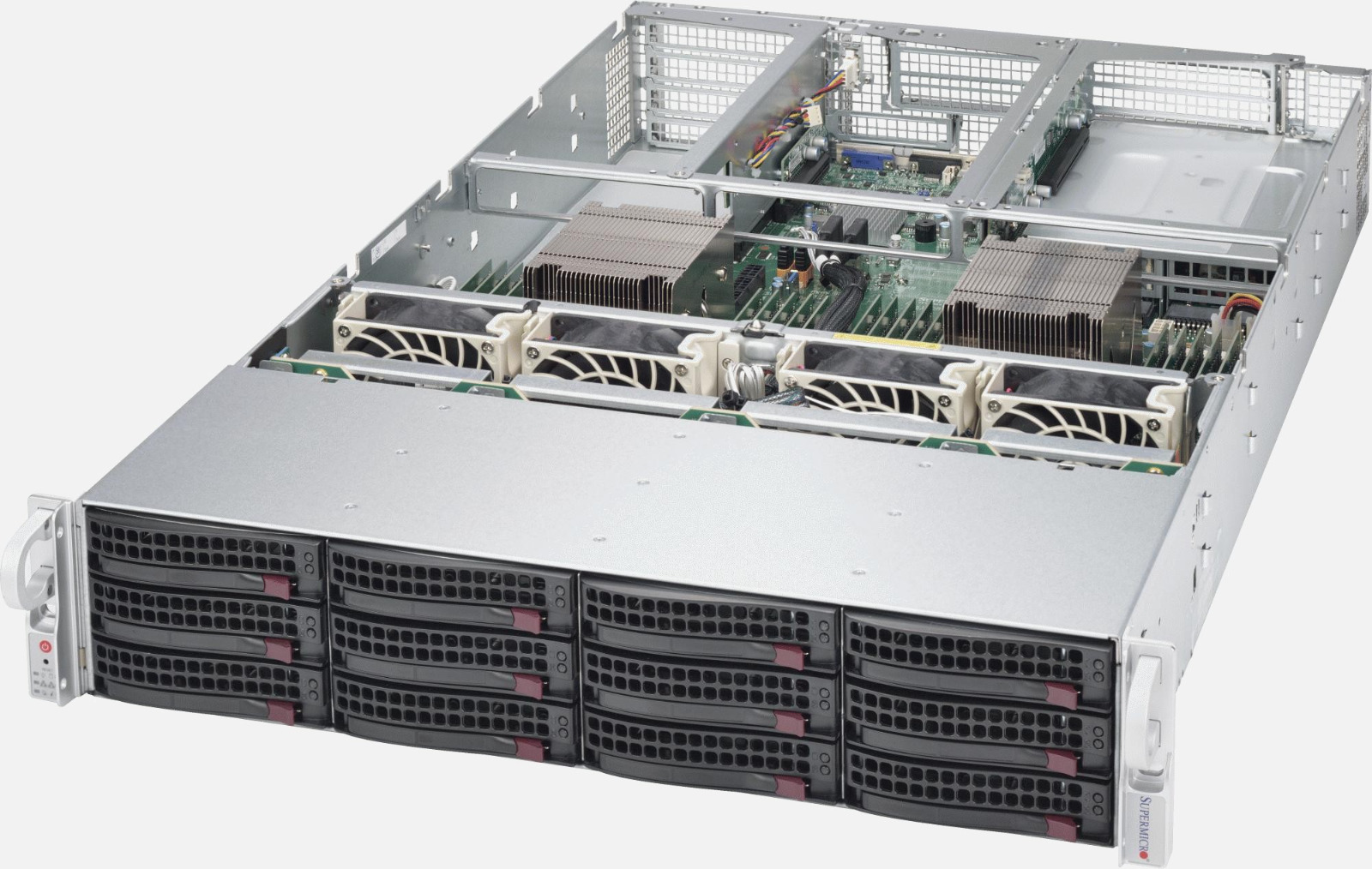 Super Micro 6028U-TR4T+ 2U 12 Bay Super Server SAS3 X10DRU-i+ Barebone 4x 10GBE 