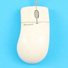 Vintage Genuine Microsoft Serial or PS/2 Compatible Computer Mouse (White) picture