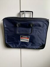 *VINTAGE* Amway blue double handle business bag laptop satchell 11”x15”x1” picture