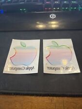 Vintage 1980’s APPLE Computer Rainbow Logo Window Cling DECAL Unused. picture