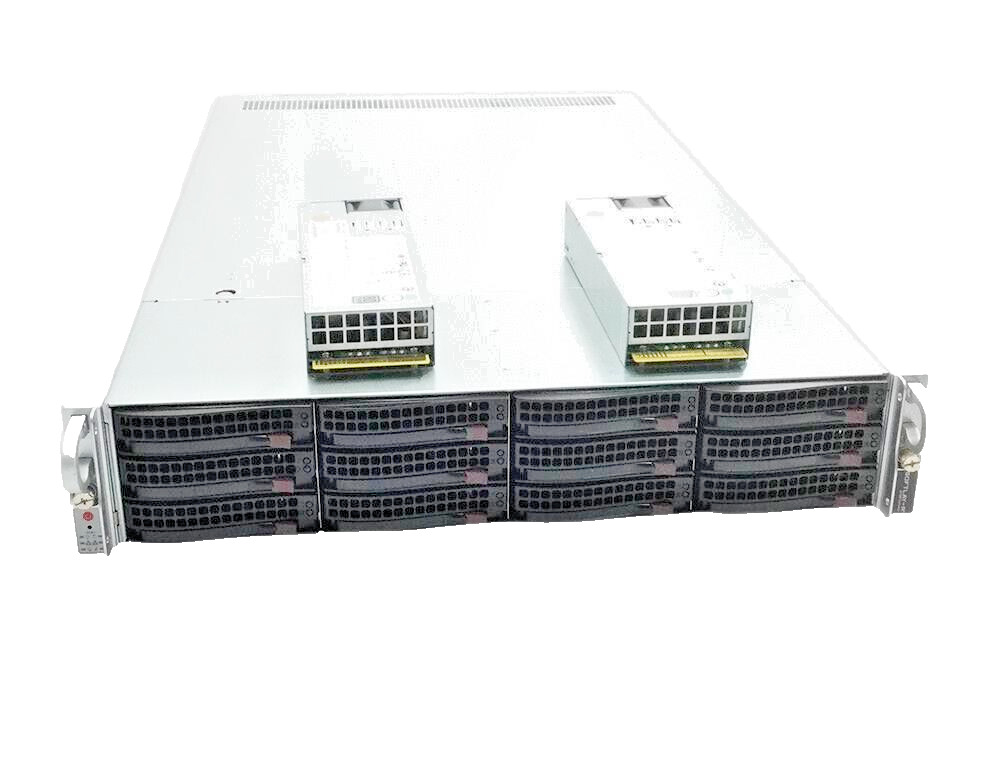 2U 12 Bay SAS3 SuperMicro Server 6028U-TR4T+ W/ X10DRU-i+ Barebone 12 Caddy RAIL