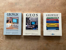 Lot of 3 Vintage Commodore 64 C128 C64 GEOS 128 Computer Software GEOFILE picture