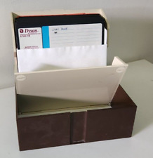 Extra Large - Vintage  8-inch Floppy Disk Storage  + 25 Diskettes picture