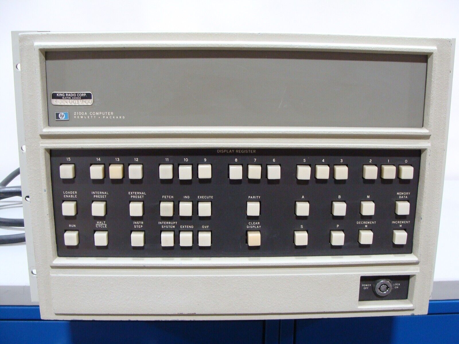 Vintage Hewlett Packard HP 2100A Microprogrammable Computer System Mainframe
