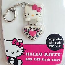 New Sanrio Hello Kitty Cat Heart 8GB USB 2.0 Flash Drive Key Chain Mac PC NIP picture