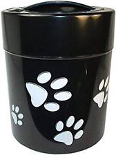 2.5 Pound Vacuum Sealed Pet Food Storage Container; Black Cap & Body/White Paws picture