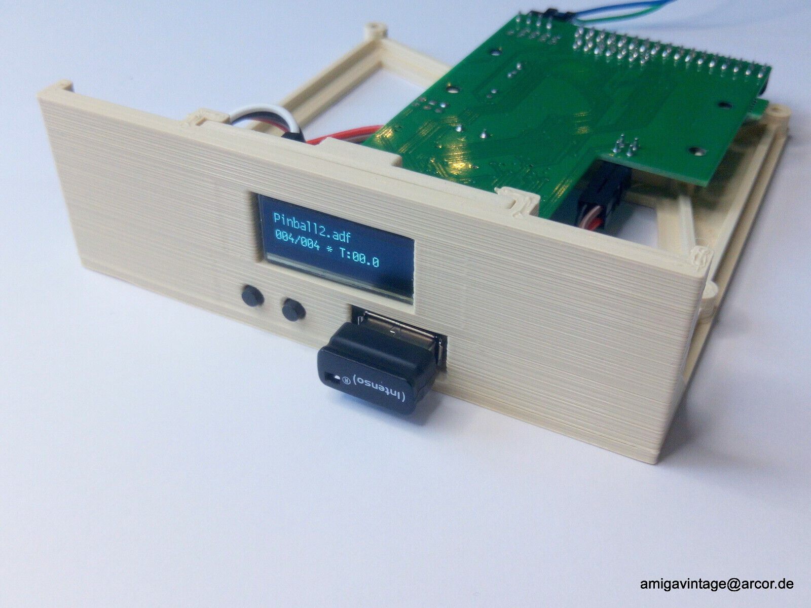 Atari Short USB Gotek Floppy Emulator OLED mounting frame mounting frame 3D Print
