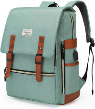 Modoker Upgraded Teal Vintage Laptop Backpack College School Bookbag for Women M picture