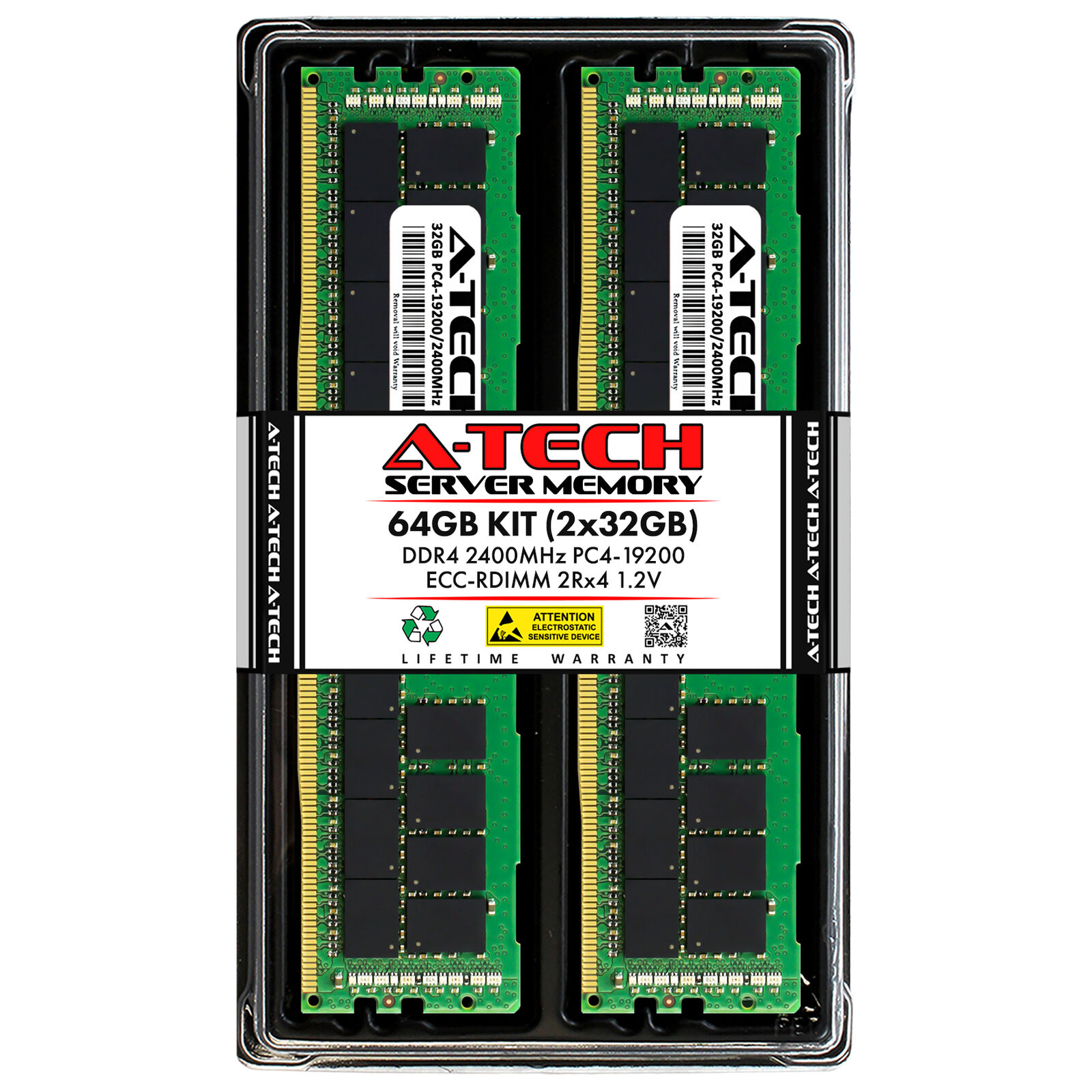 64GB 2x 32GB PC4-2400 RDIMM Dell PowerEdge T430 Memory RAM