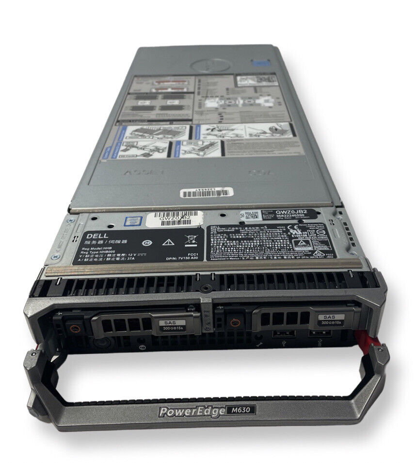 Dell PowerEdge M630 CTO | 1x Heatsink takes V4 CPU | VRTX | H730 | iDrac 8 ENTR