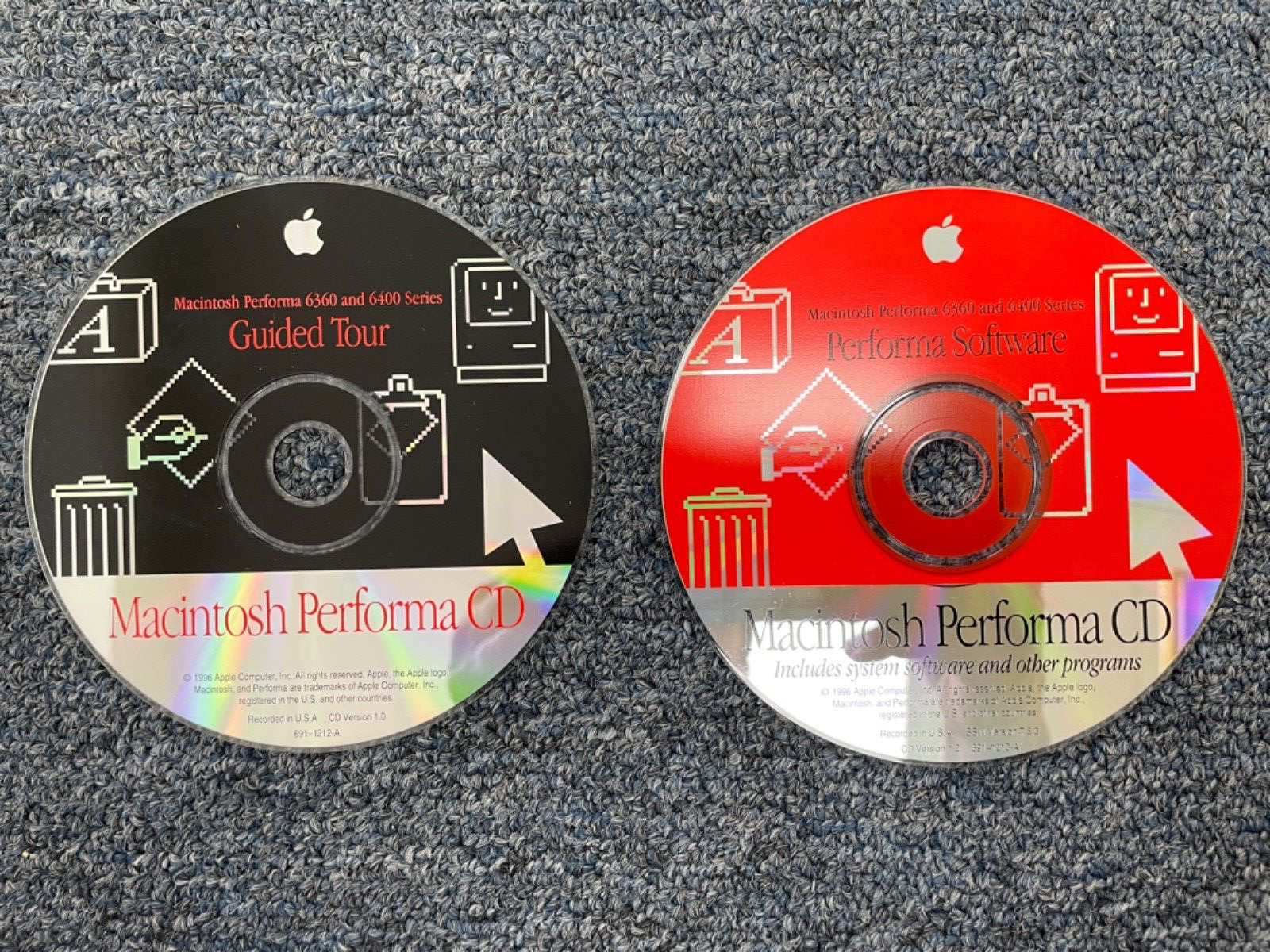 Vintage 1996 Apple Macitosh Performa Software & Guided Tour CD-ROM 2-Disc ONLY